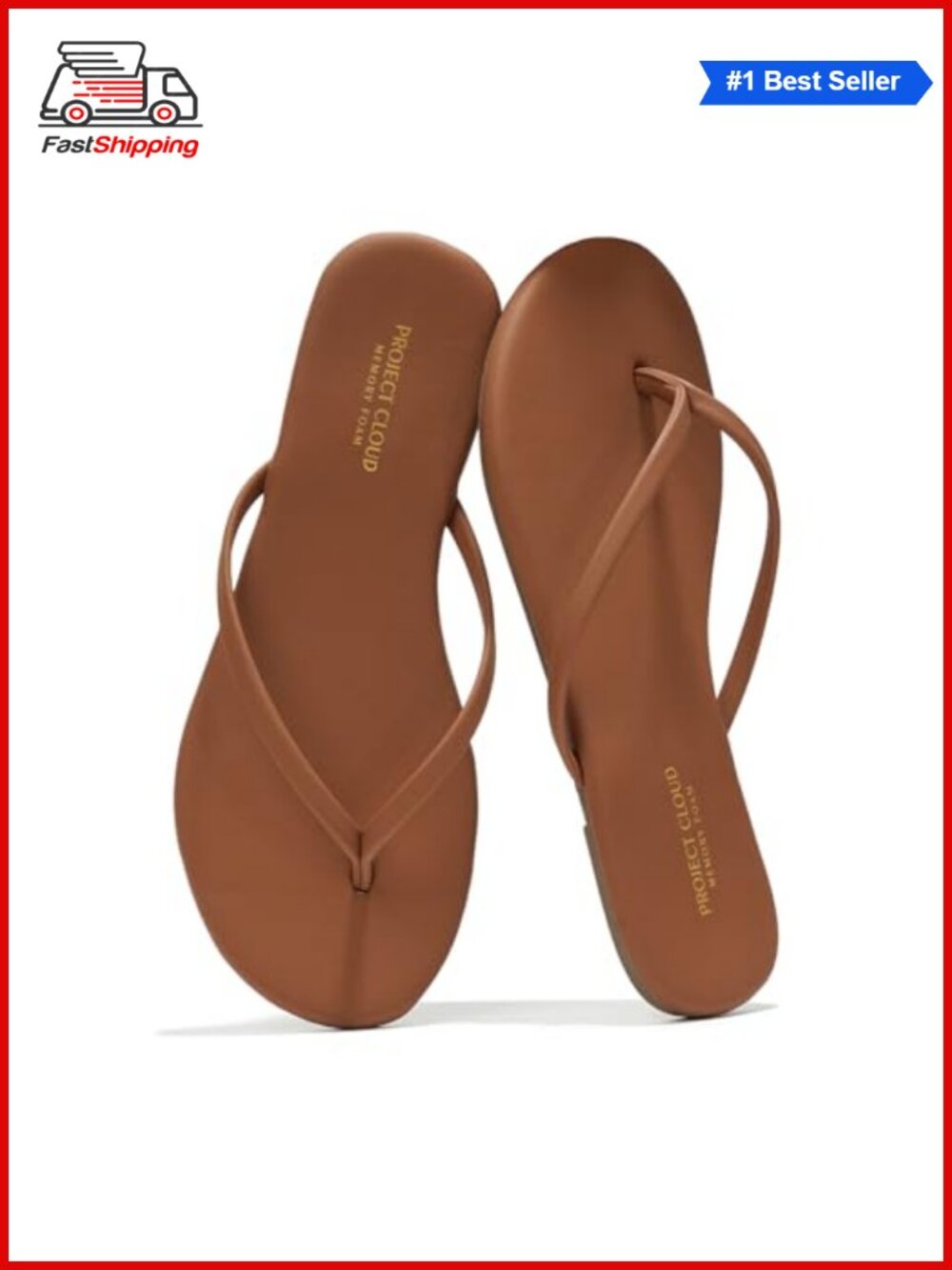 ✨ Project Cloud Womens Memory Foam Slide Sandals Non-Slip Slip On Flats